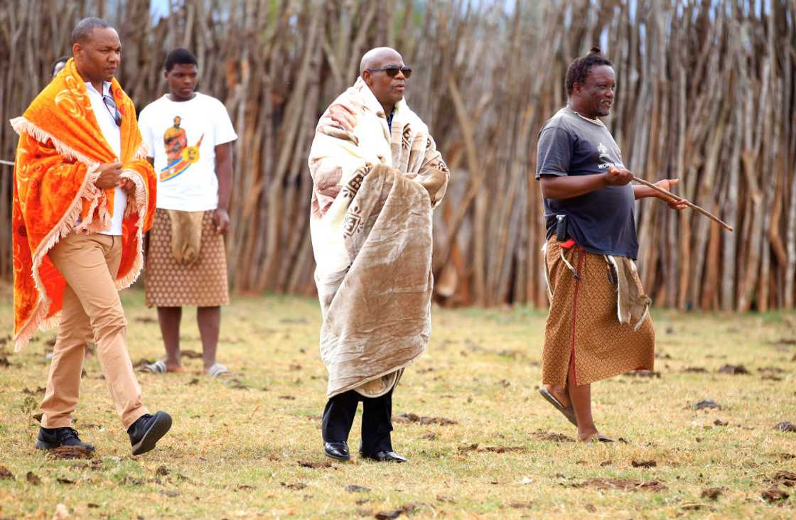 South African men at a lobola celebration