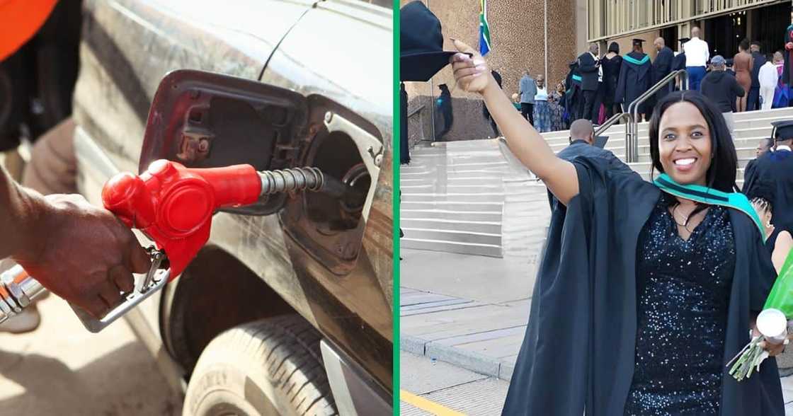 A mother of three who works as a petrol attendant graduated from UNISA with a teaching degree