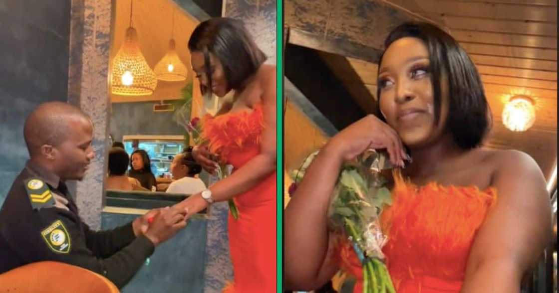 A man proposes to his partner A man proposes to his partner