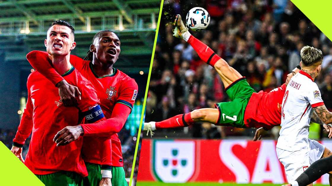 Cristiano Ronaldo scores wonderful bicycle kick against Poland