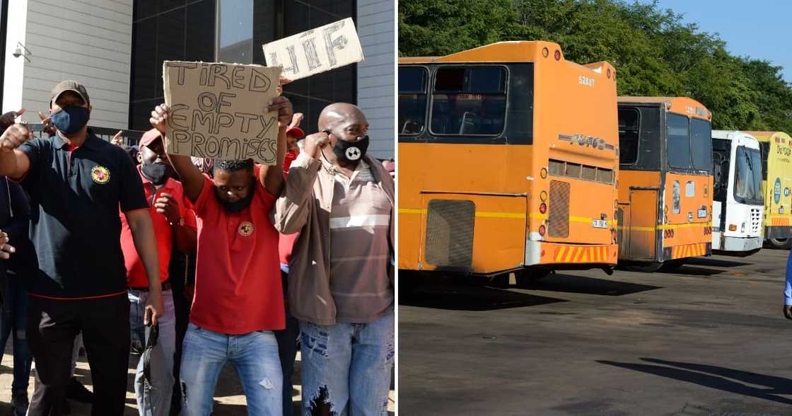 Putco bus drivers go on strike Putco bus drivers go on strike