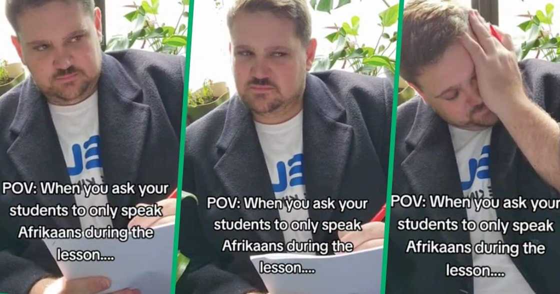 An Afrikaans lesson went wrong to the humorous dismay of the teacher An Afrikaans lesson went wrong to the humorous dismay of the teacher