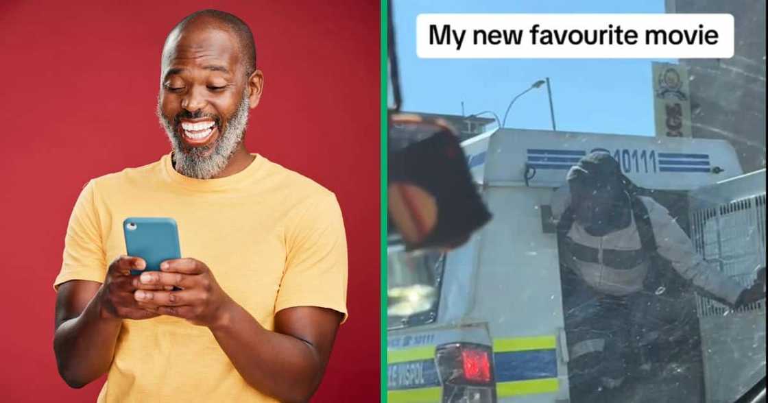 Man Escaping From Police Van Man Escaping From Police Van