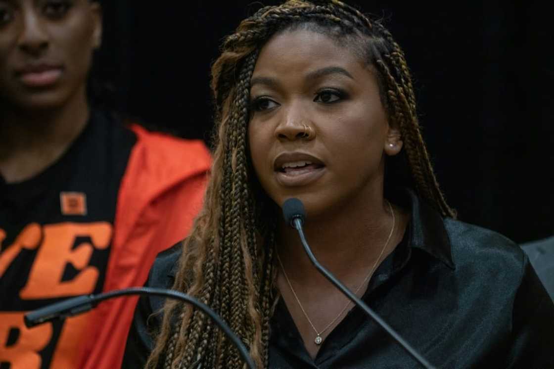 Cherelle Griner, pictured in July, 2022, said she has felt "every minute" of the seven months spent without Brittney Griner Cherelle Griner, pictured in July, 2022, said she has felt "every minute" of the seven months spent without Brittney Griner
