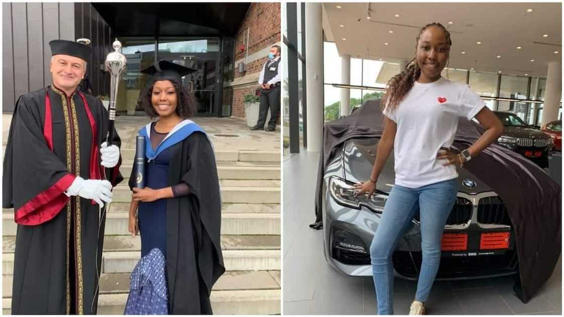 Lady graduates, gets new car all in November, shares cute photos Lady graduates, gets new car all in November, shares cute photos