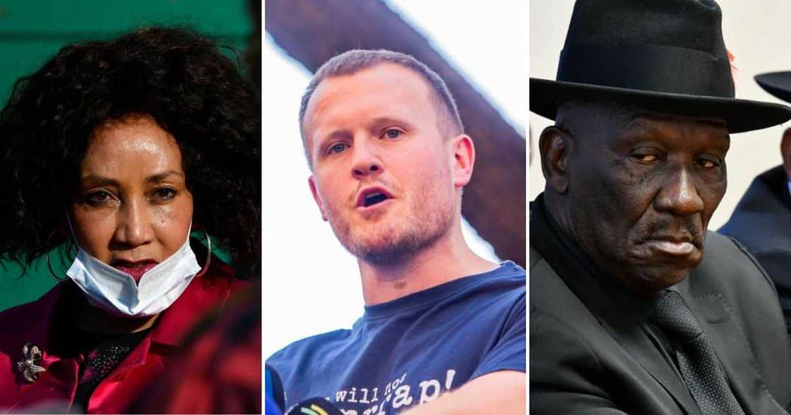 Tourism minister Lindiwe Sisulu, crime activist Ian Cameron and police minister Bheki Cele Tourism minister Lindiwe Sisulu, crime activist Ian Cameron and police minister Bheki Cele