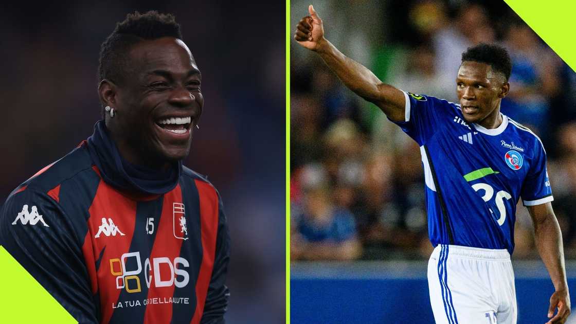 Italian striker Mario Balotelli sent a supportive message to South African striker Lebo Mothiba. Italian striker Mario Balotelli sent a supportive message to South African striker Lebo Mothiba.