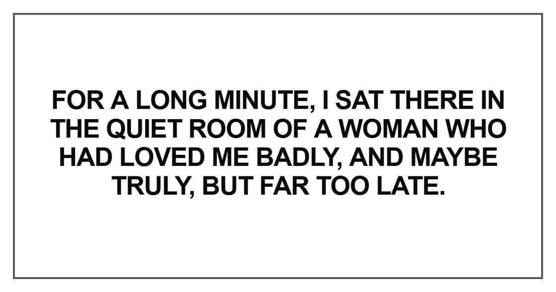 For a long minute, I sat there