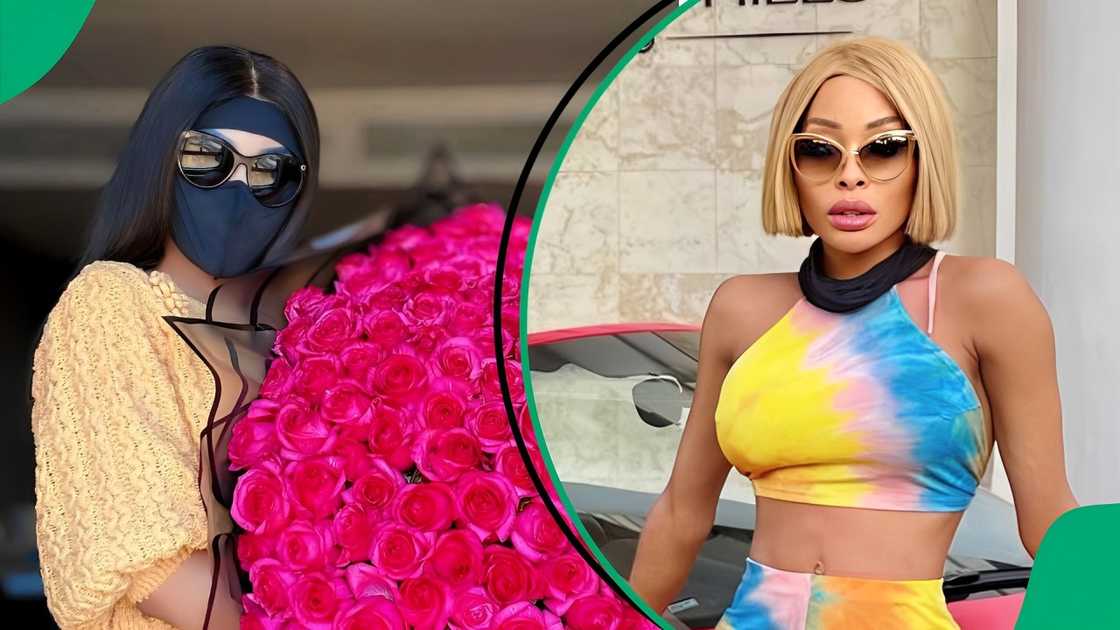 Khanyi Mbau is hiding her face after surgery