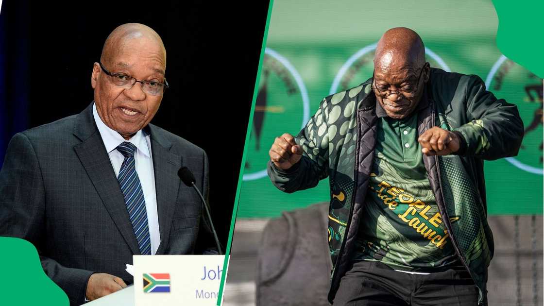 Jacob Zuma in 2013 and 2024.