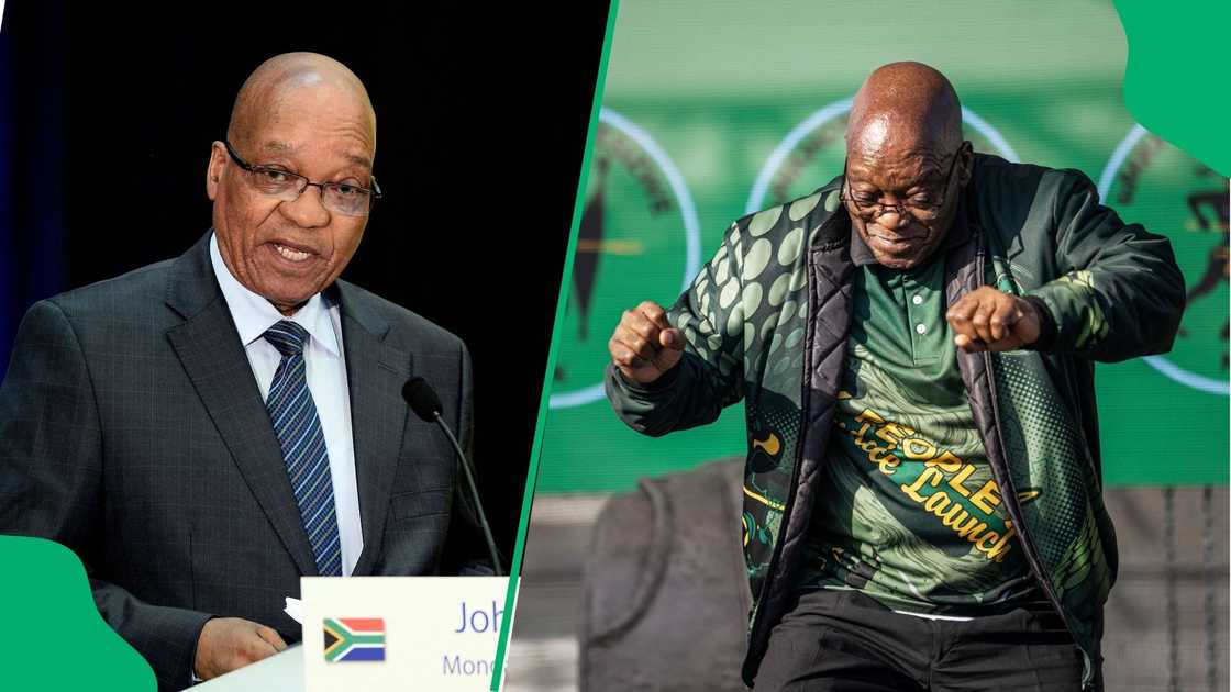 Jacob Zuma in 2013 and 2024. Jacob Zuma in 2013 and 2024.