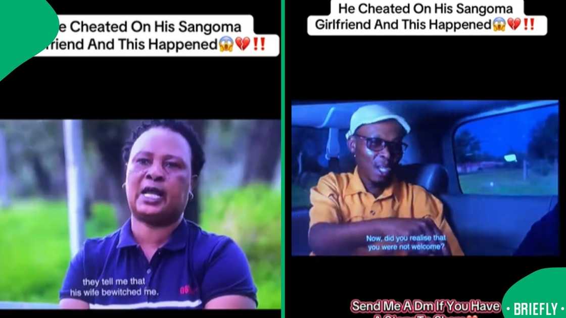 The presenter on the right was stunned after seeing the picture on the phone