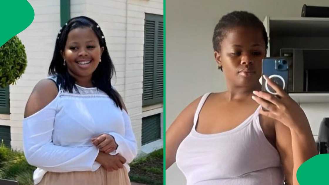A woman showed people her inspiring physical transformation. A woman showed people her inspiring physical transformation.
