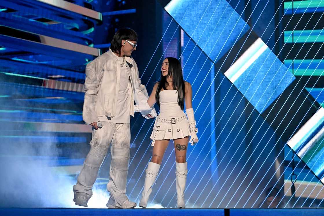 Peso Pluma and Nicki Nicole perform onstage during the 2023 Billboard Latin Music Awards at Watsco Center on 5 October 2023 in Florida.