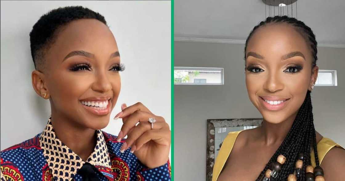 Singer Nandi Madida looked stunning during the listening session Singer Nandi Madida looked stunning during the listening session