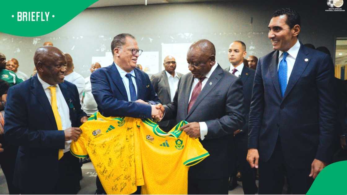 Cyril Ramaphosa and Danny Jordaan