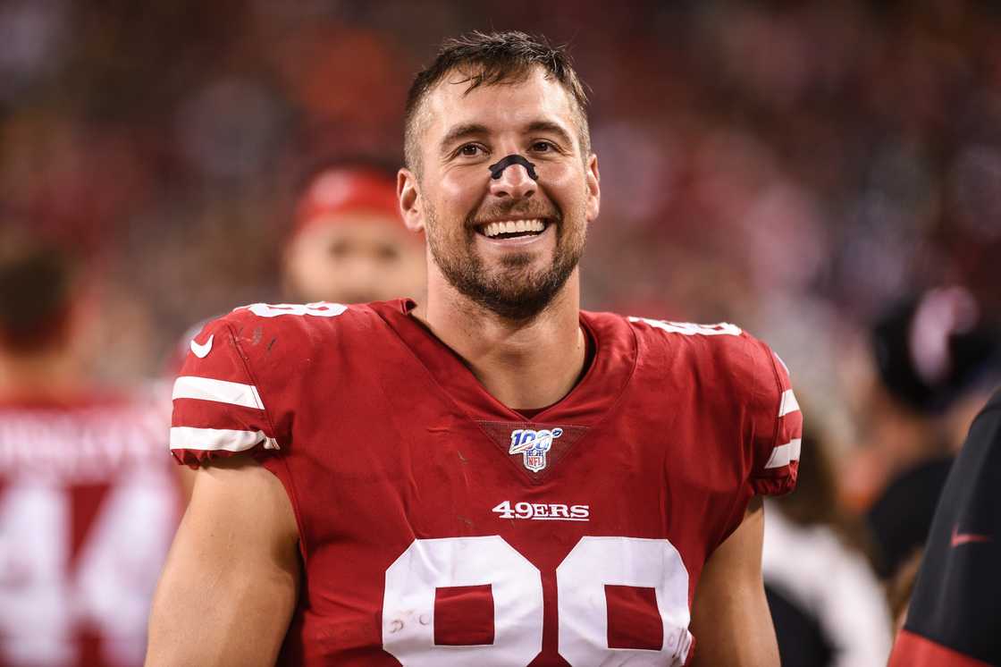 Garrett Celek at Levi's Stadium in Santa Clara, CA