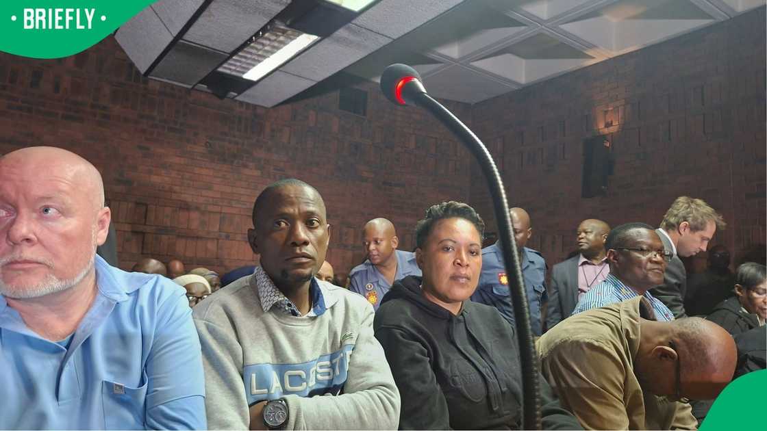 Brigadier Rachelle Matjeng (centre) was one of the officers arrested Brigadier Rachelle Matjeng (centre) was one of the officers arrested