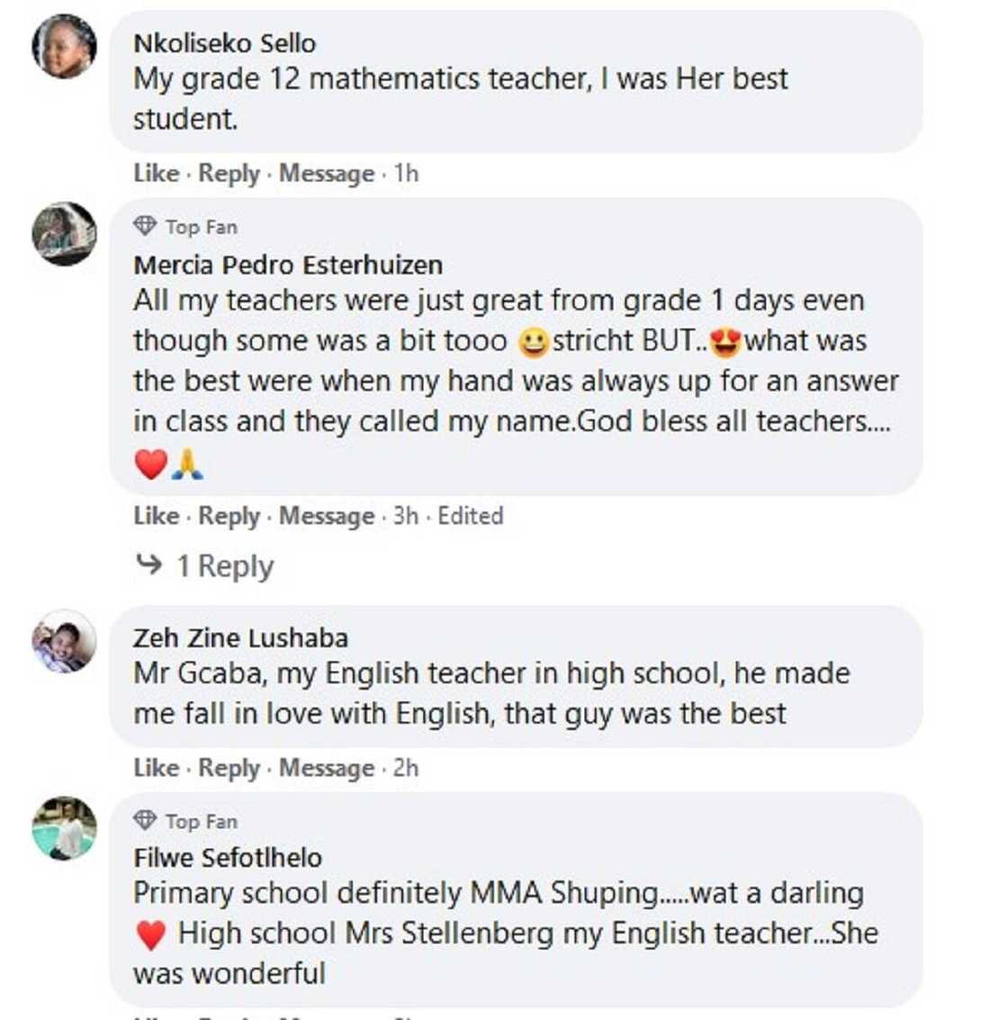 World Teacher’s Day: SA shares fondest memories of favourite educators