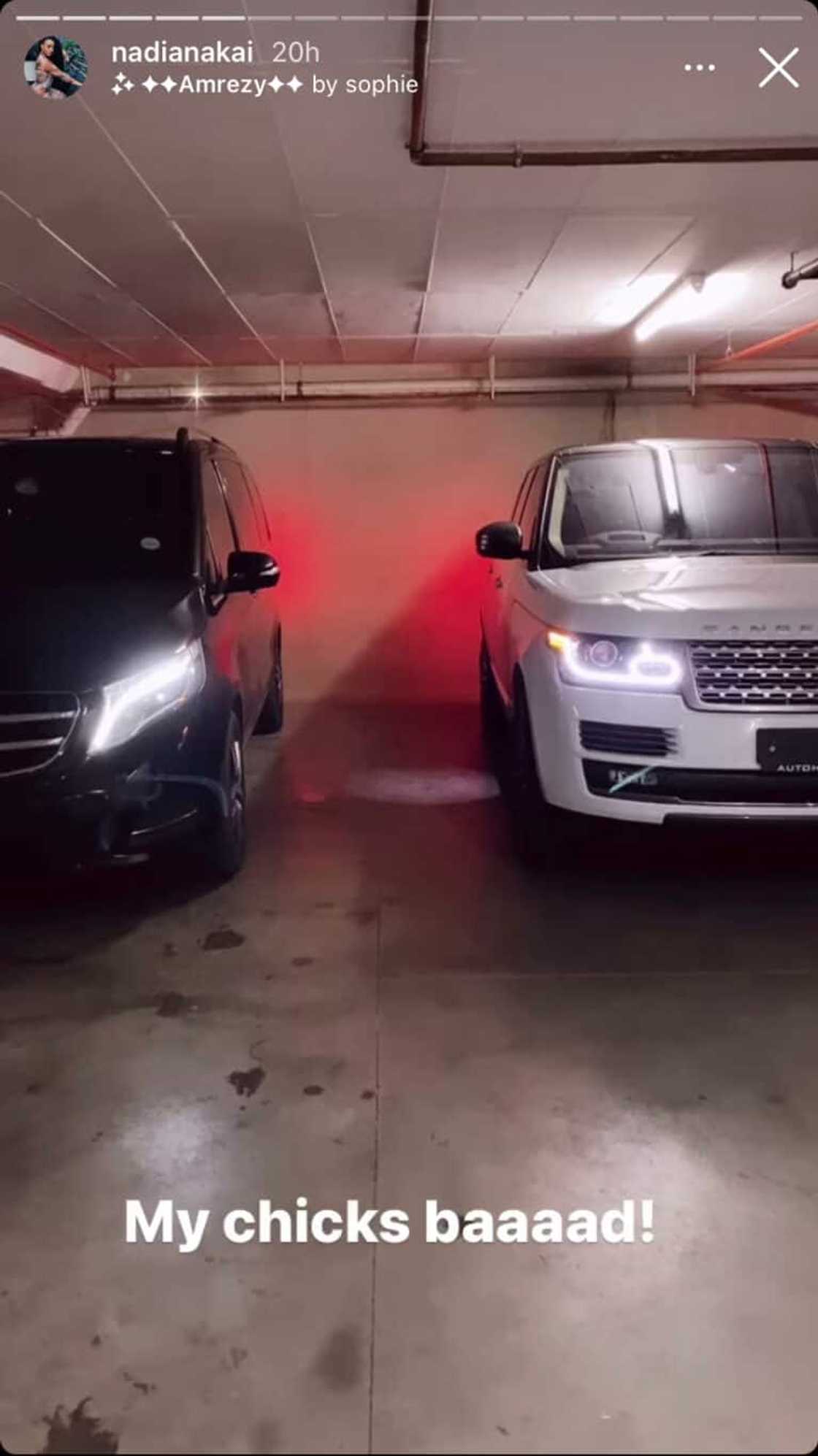 Nadia Nakai has a Range Rover and Mercedez Benz V250 in her garage. Nadia Nakai has a Range Rover and Mercedez Benz V250 in her garage.