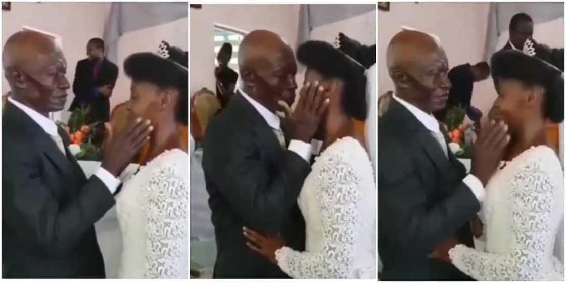 Grandpa and His Young Bride Send Social Media into Frenzy with Their Kisses, Video Goes Viral Grandpa and His Young Bride Send Social Media into Frenzy with Their Kisses, Video Goes Viral