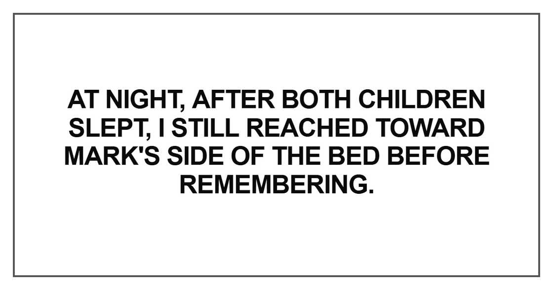 At night, after both children slept At night, after both children slept