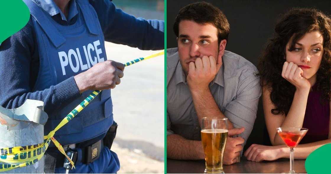South African Police Services halted a party and confiscated the DJ's equipment. South African Police Services halted a party and confiscated the DJ's equipment.