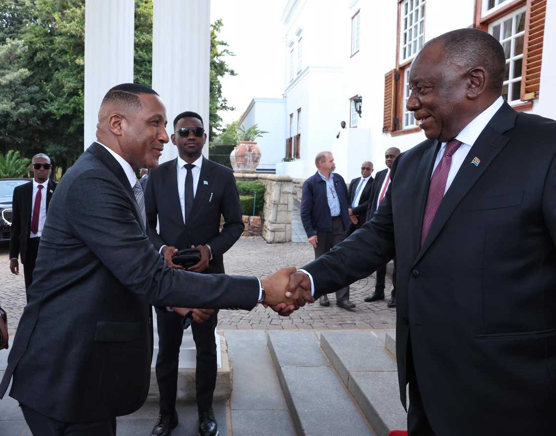 Botswana's president Duma Boko made his first official president to South Africa Botswana's president Duma Boko made his first official president to South Africa