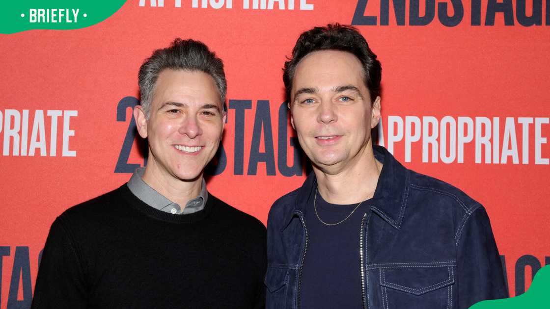 Todd Spiewak and Jim Parsons in New York City Todd Spiewak and Jim Parsons in New York City