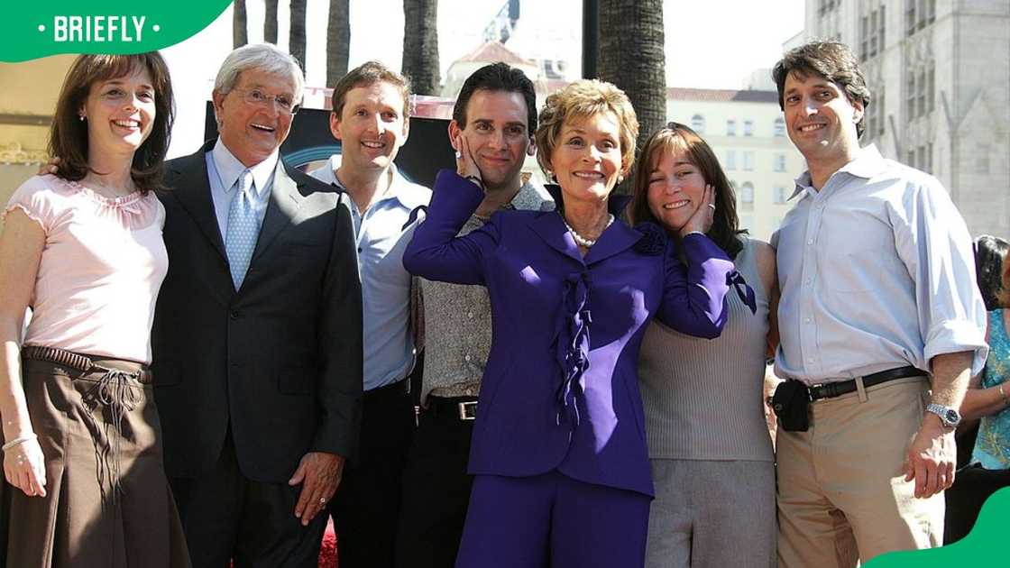 Television reality courtroom star Judge Judy Sheindlin with her family as she receives the 2304 star on the Hollywood Walk of Fame in 2006 Television reality courtroom star Judge Judy Sheindlin with her family as she receives the 2304 star on the Hollywood Walk of Fame in 2006