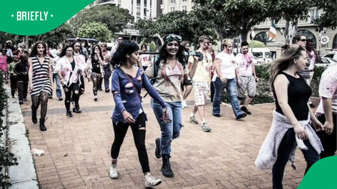 Zombie Walk participants in Cape Town.