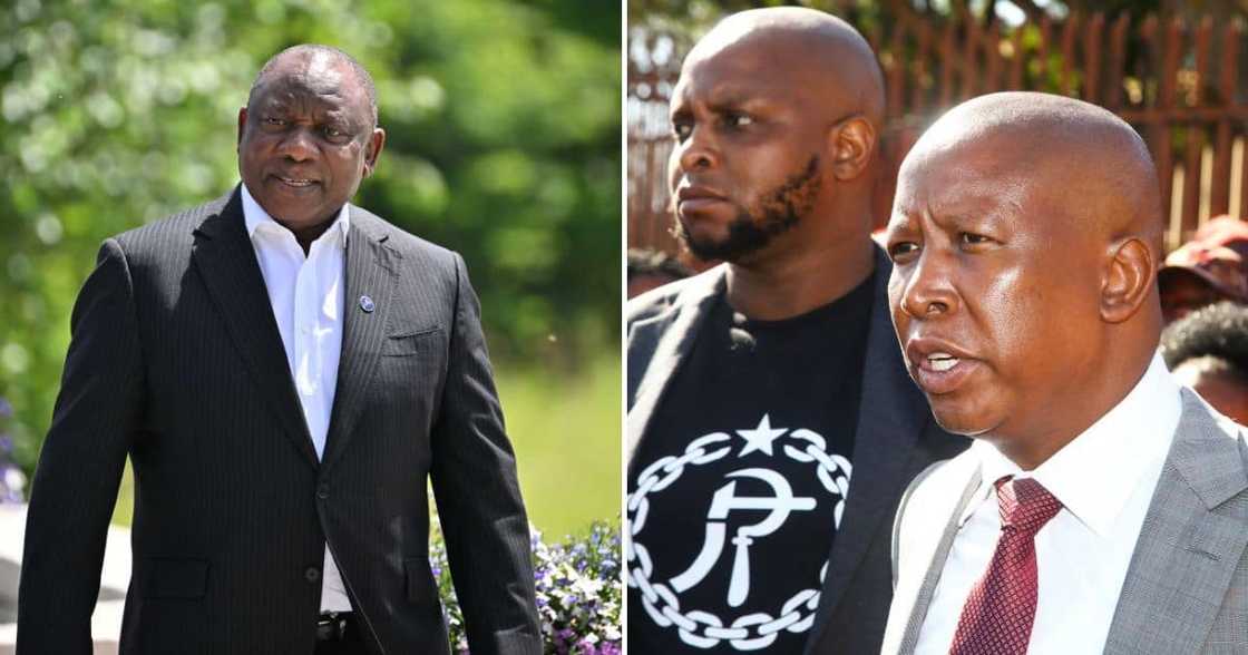 Cyril Ramaphosa and Julius Malema Cyril Ramaphosa and Julius Malema