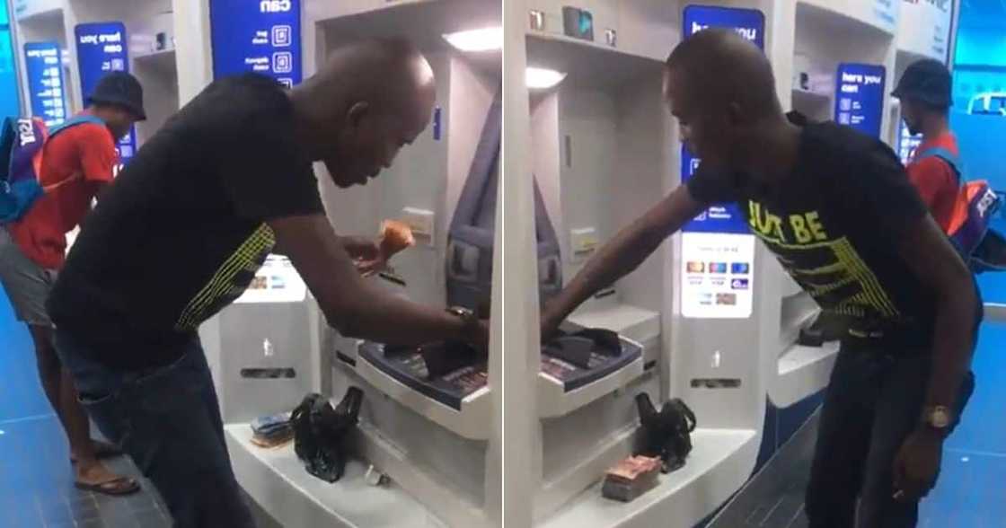 Men at ATM