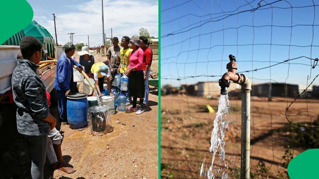 Many South Africans don't have access to running water despite it being wasted in other parts. Many South Africans don't have access to running water despite it being wasted in other parts.