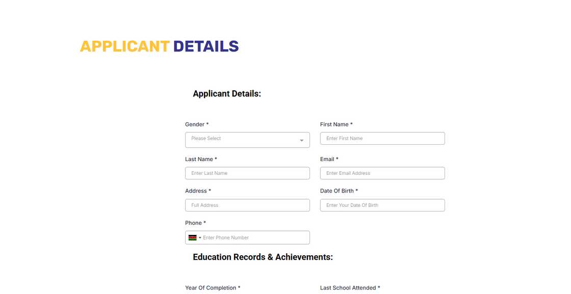 Jeppe College application form. Jeppe College application form.