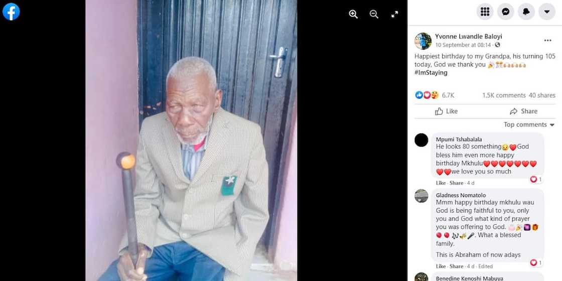 Grandpa, birthday, 100 years old, milestone, Facebook Grandpa, birthday, 100 years old, milestone, Facebook