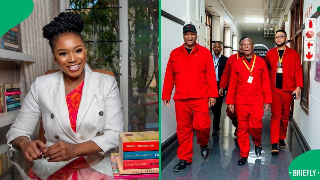 Jackie Phamotse declared her support for the EFF Jackie Phamotse declared her support for the EFF