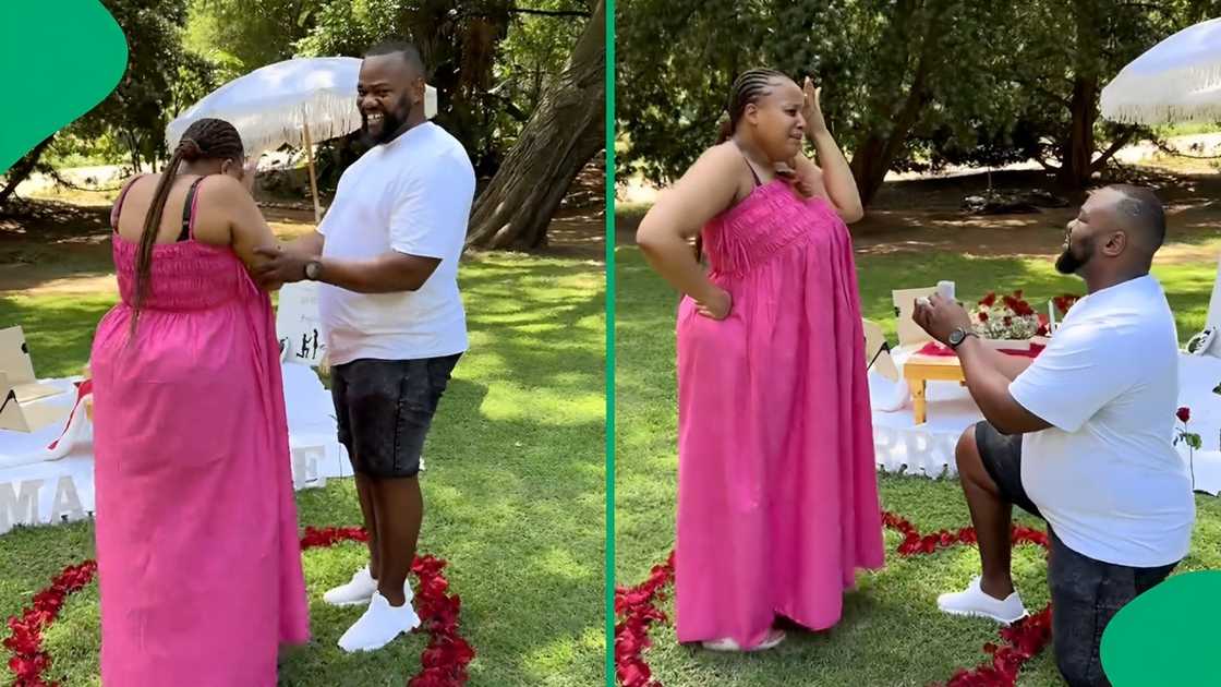 A Mzansi man proposed to his emotional girlfriend A Mzansi man proposed to his emotional girlfriend