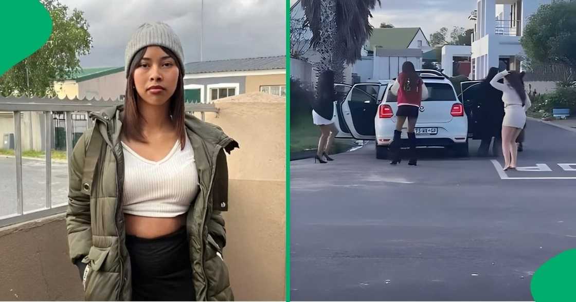 A young woman shared a video of ladies dancing in the streets of Langebaan. A young woman shared a video of ladies dancing in the streets of Langebaan.