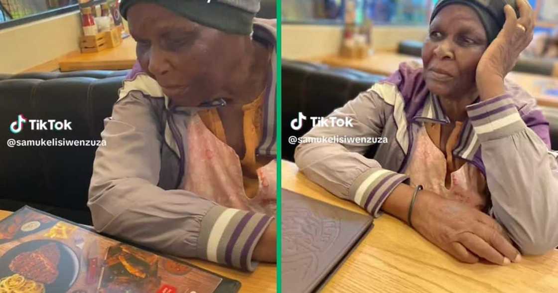 Grandmother at Spur restaurant Grandmother at Spur restaurant