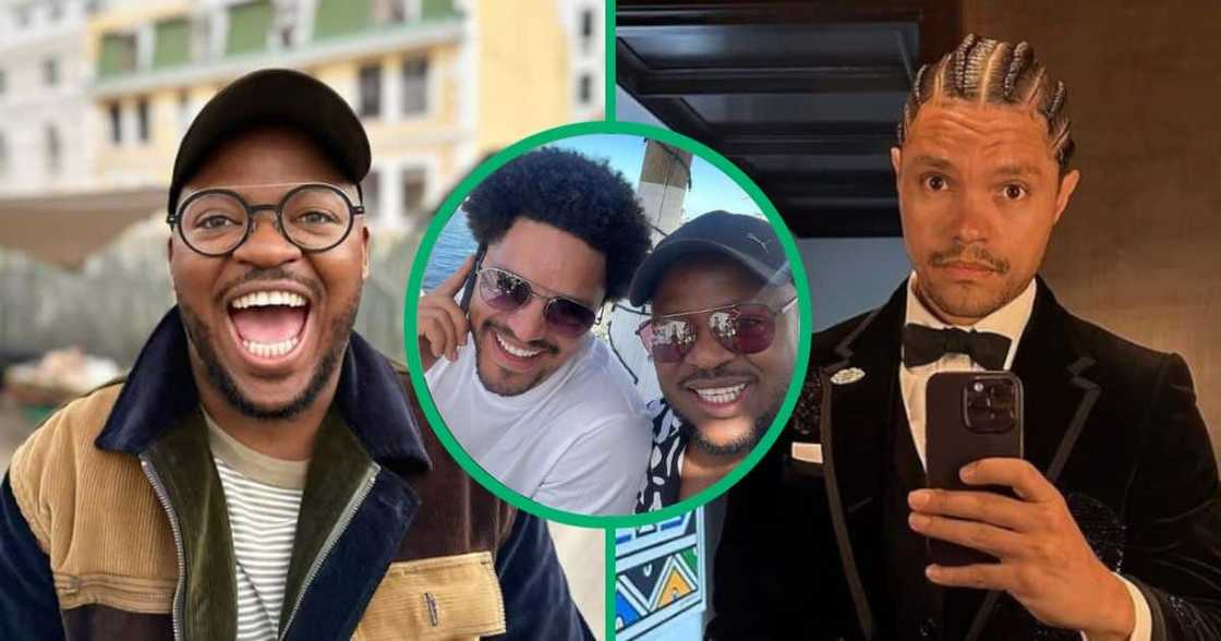 Trevor Noah and his childhood friend Khaya Dlanga spent some time together. Trevor Noah and his childhood friend Khaya Dlanga spent some time together.