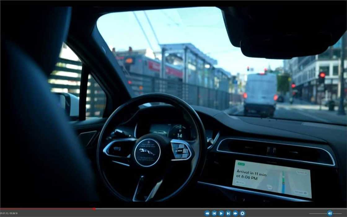 This August 25, 2023, screen grab shows a Waymo car in San Francisco, one of the driverless vehicles residents in the US city are starting to use get around town