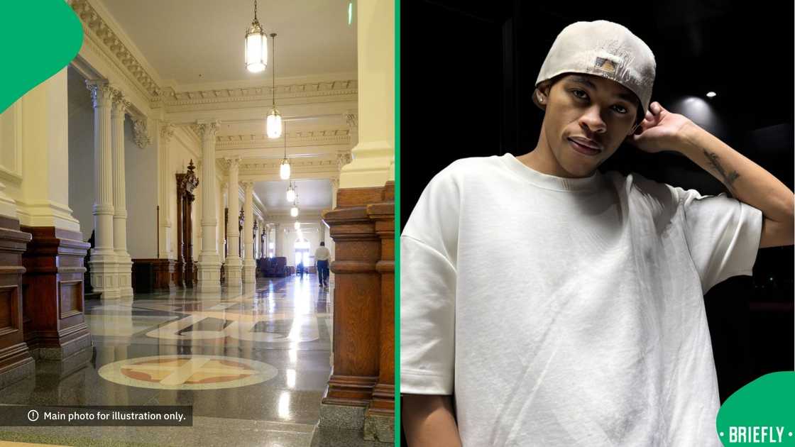 A man attempted karaoke in a court. A man attempted karaoke in a court.