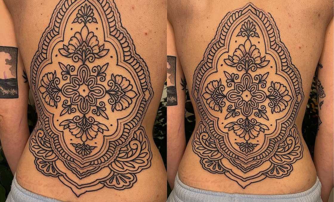 Bold ornamental tattoo