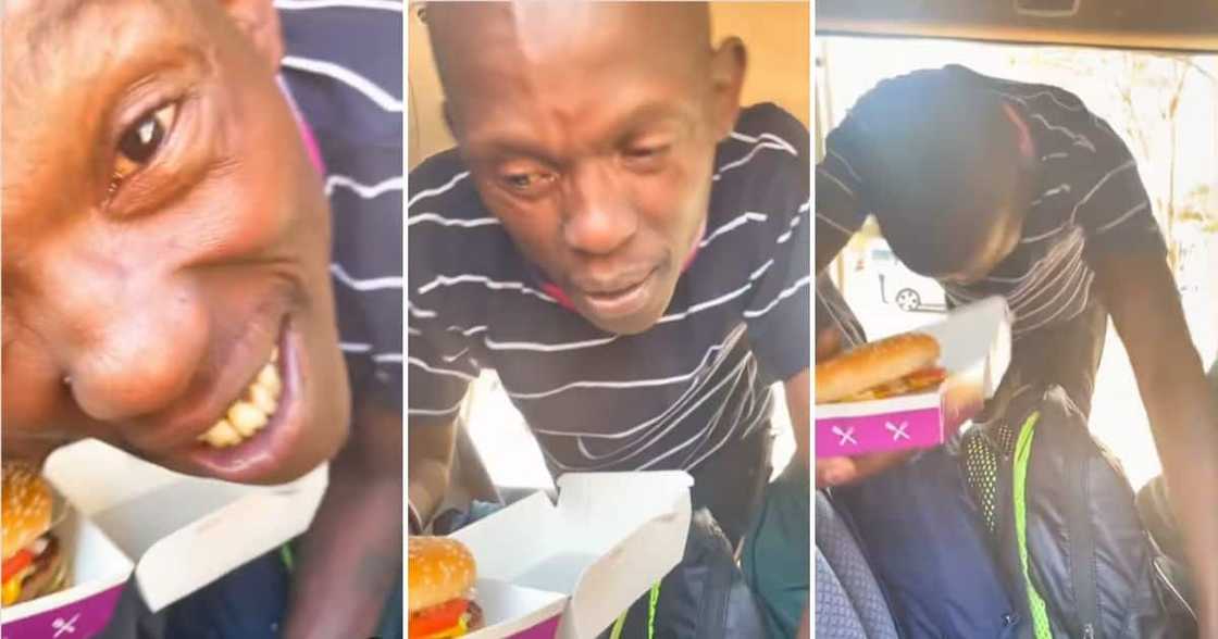 Man, Flexes Mcfeast Burger, Video, Mzansi Man, Flexes Mcfeast Burger, Video, Mzansi