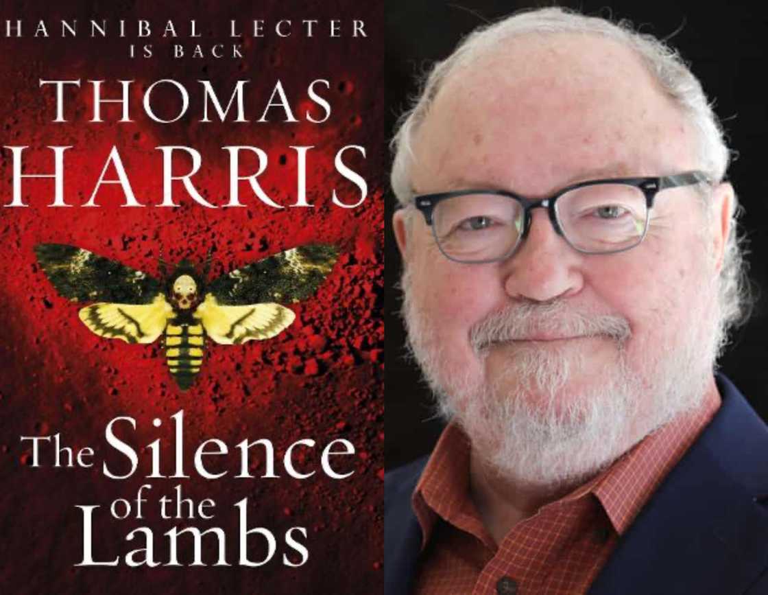 The Silence of the Lambs cover and Thomas Harris The Silence of the Lambs cover and Thomas Harris