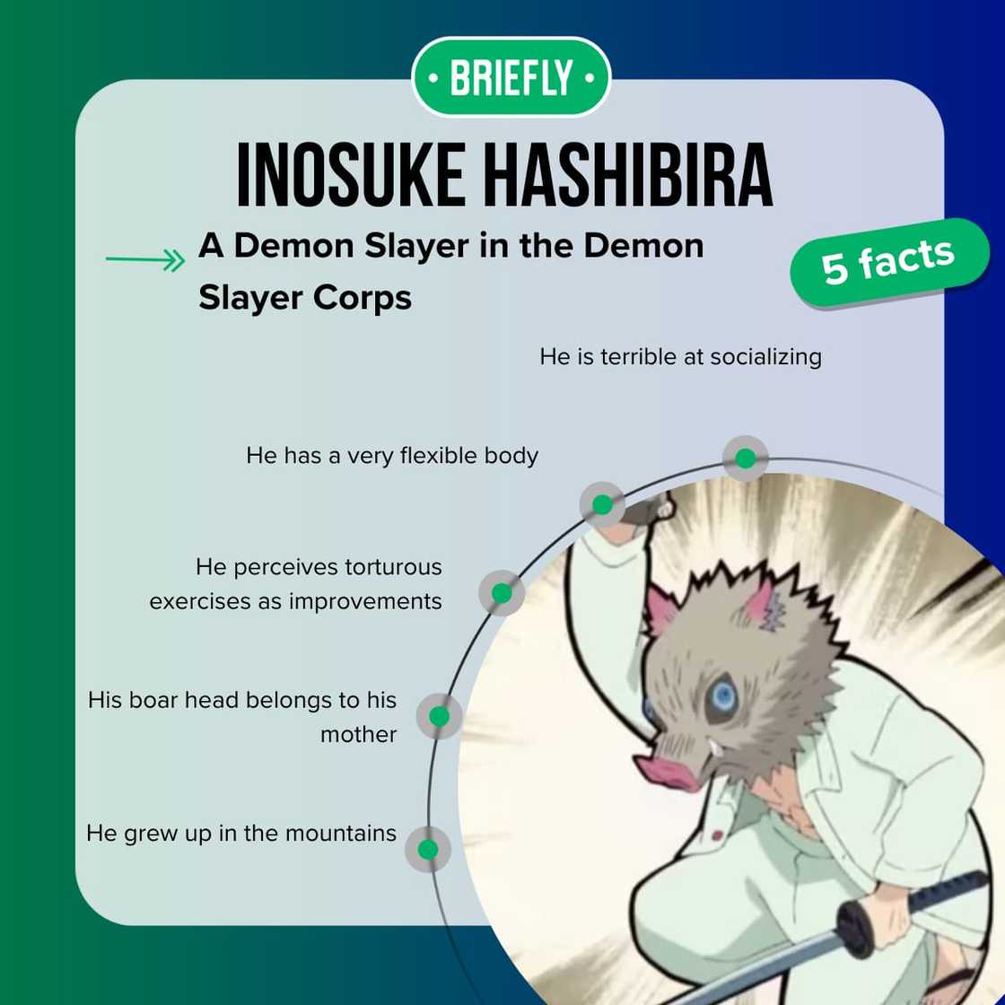 Inosuke practicing with a sword Inosuke practicing with a sword