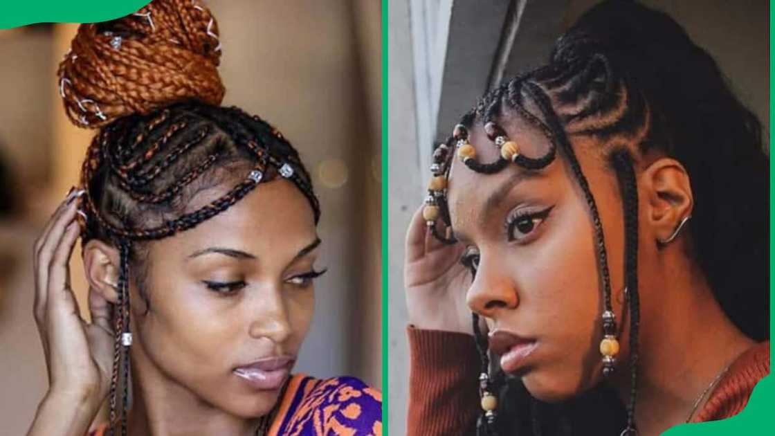 Beautiful Fulani braids with looped ends Beautiful Fulani braids with looped ends