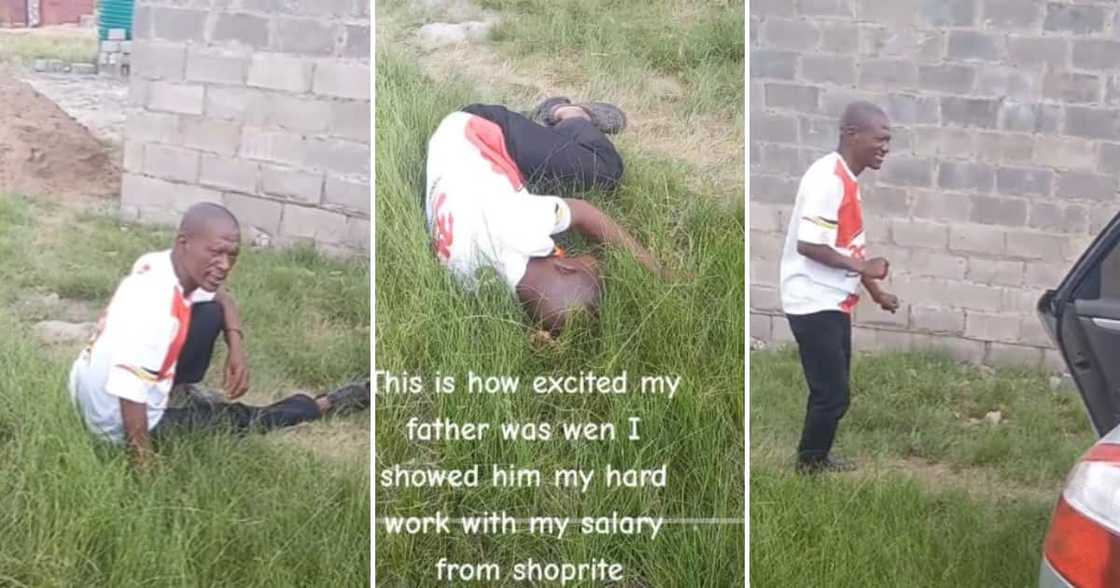 TikTok user @user8833857487440’s dad lay on the floor then danced out of pure pride and joy TikTok user @user8833857487440’s dad lay on the floor then danced out of pure pride and joy