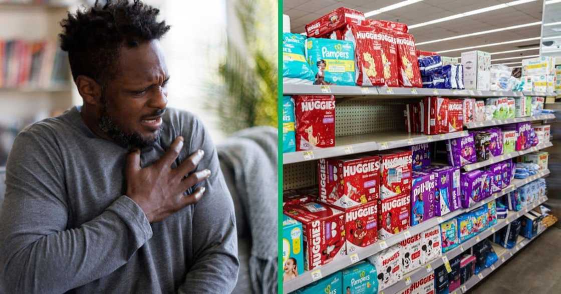 A new father was shocked by the price of nappies A new father was shocked by the price of nappies